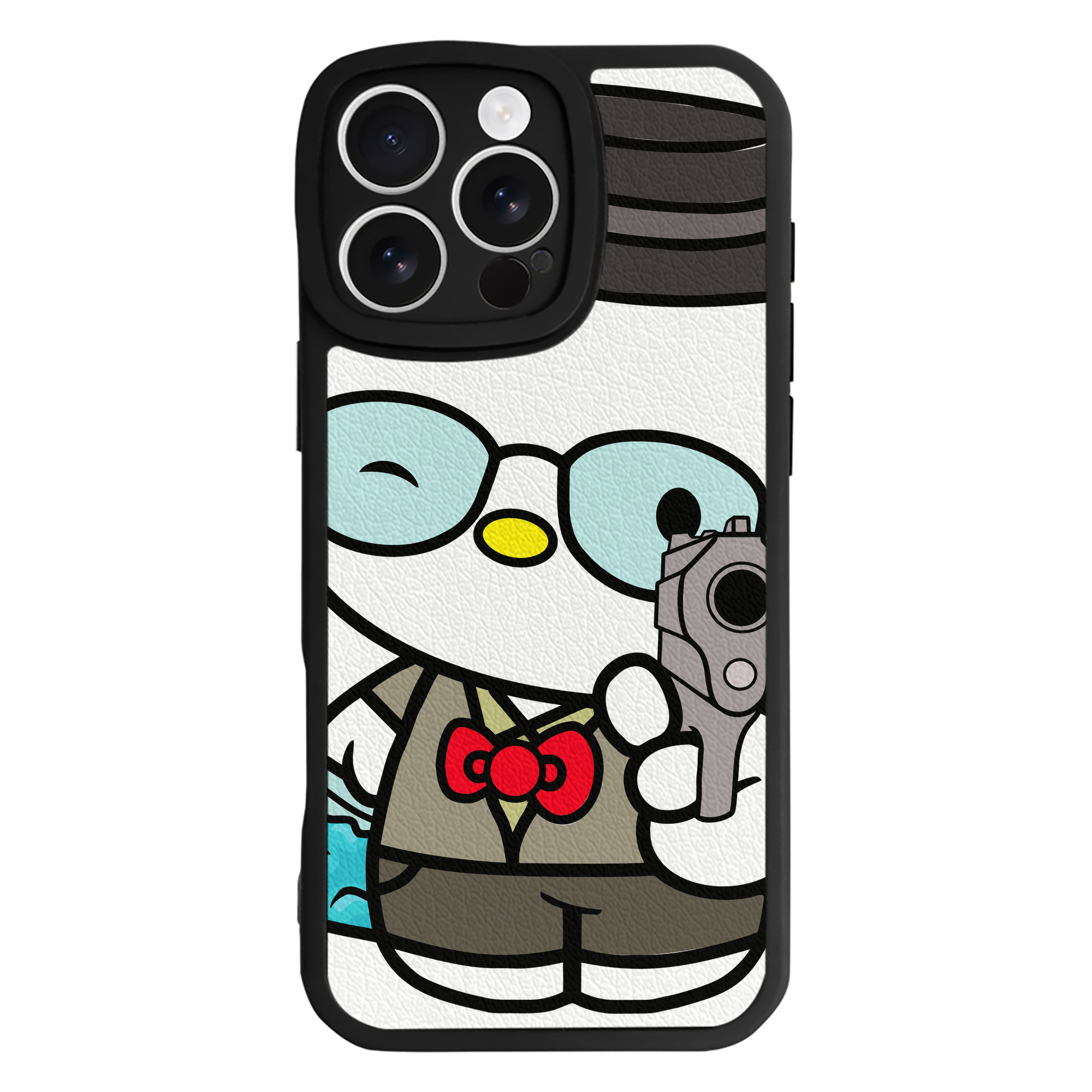 （画像用） Hello Kitty ハローキティ 【iPhone 16シリーズ対応】シリコンスマホケース（レザー調） 材質：シリコン